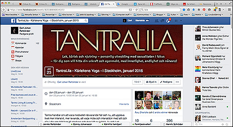 TANTRALILA som Facebookevent