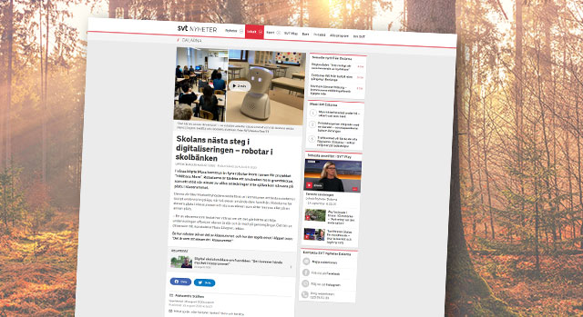 Skärmbild från SVTs nyhet