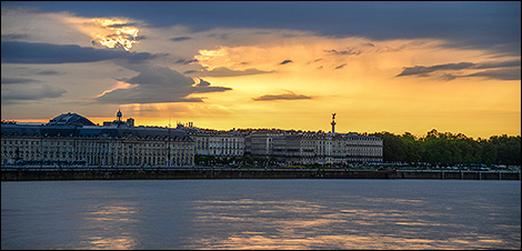 Bordeaux solnedgång