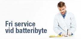 fri service vid batteribyte