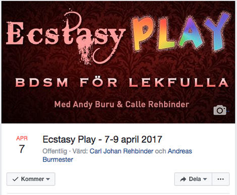 Ecstasy Play –Facebook-event