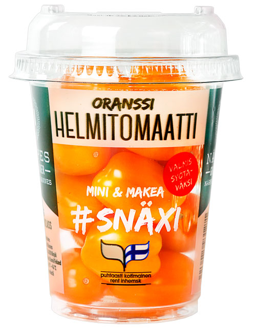 1604004 Tomaatti Oranssi #SNÄXI helmitomaatti, 200g pikari